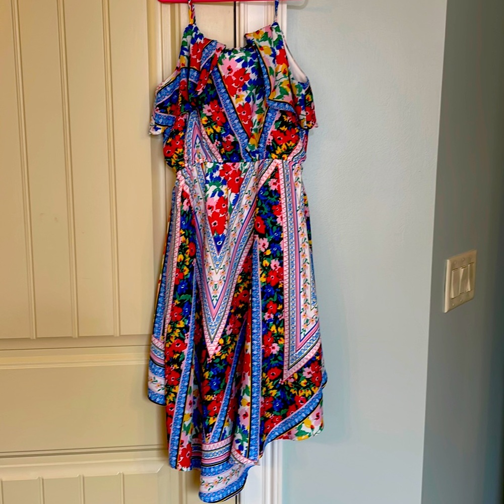 Multicolor handkerchief dress girls size 10